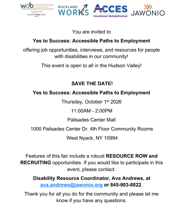 Yes to Success: Accessible Paths to Employment