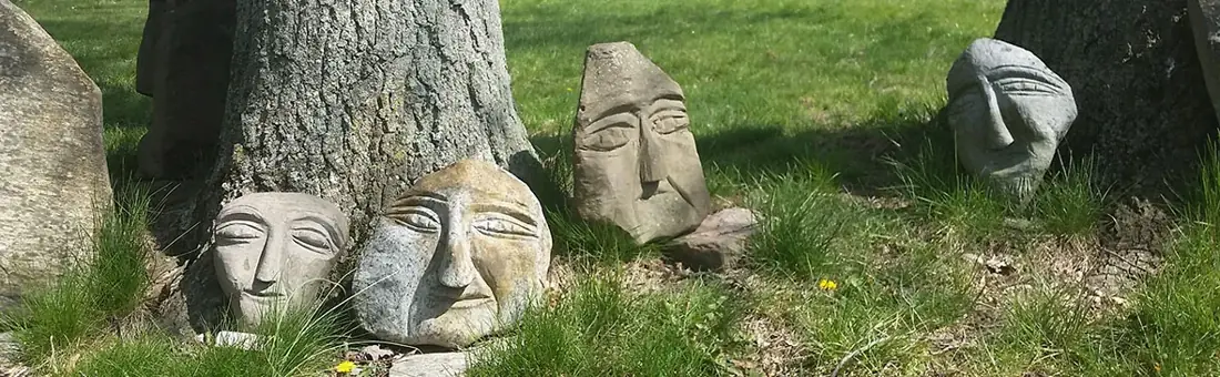 Sculpture on the grounds of Rockland Center for the Arts