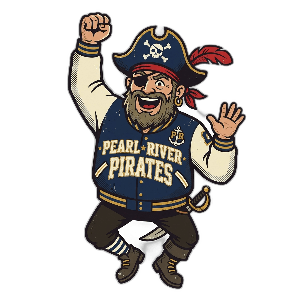 Pearl River Pirate Mascot