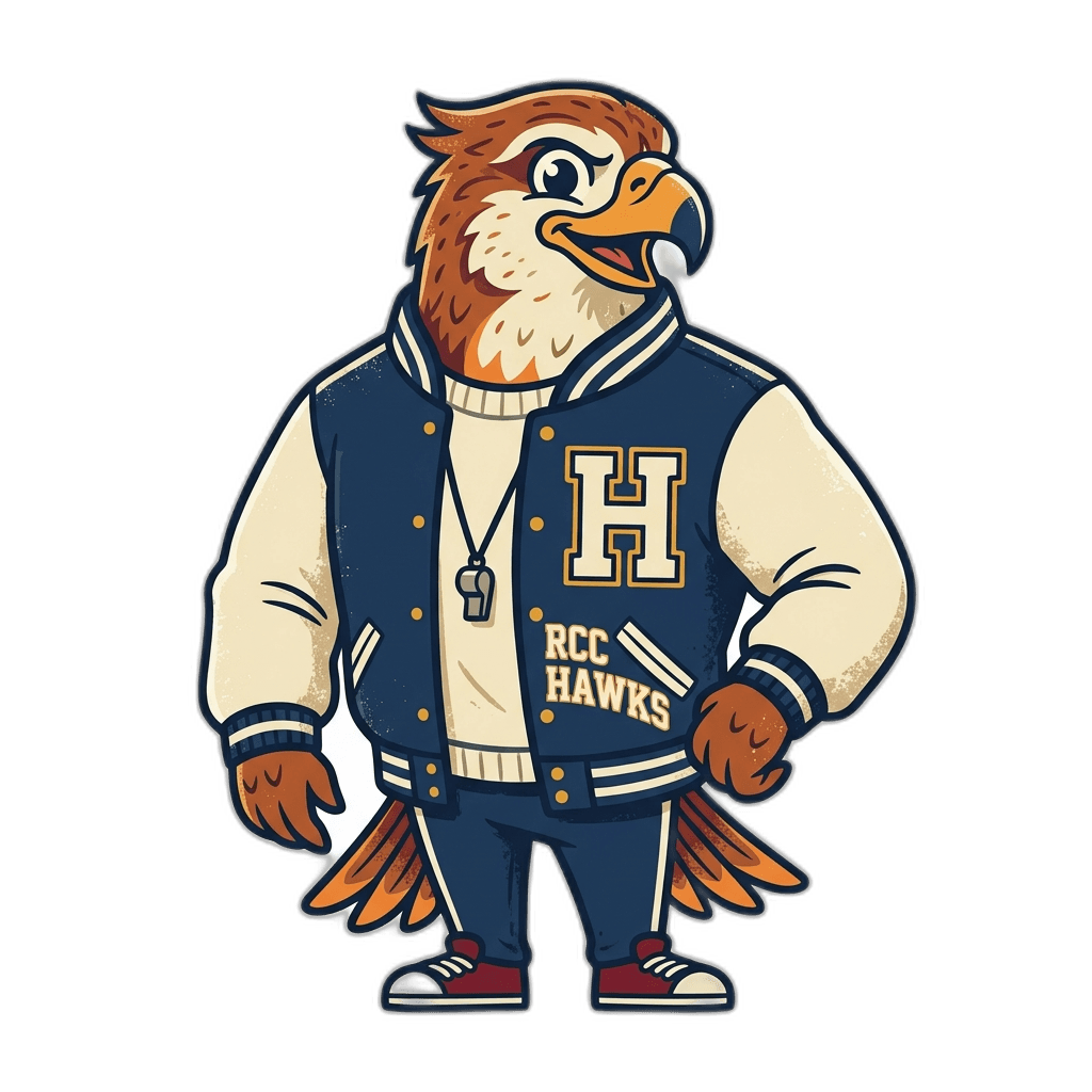 Rocky the Hawk Mascot